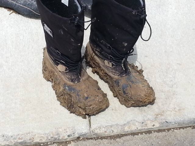 muddy boots